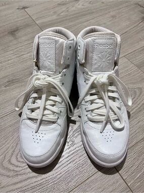 Reebok White High-Top Leather Sneakers